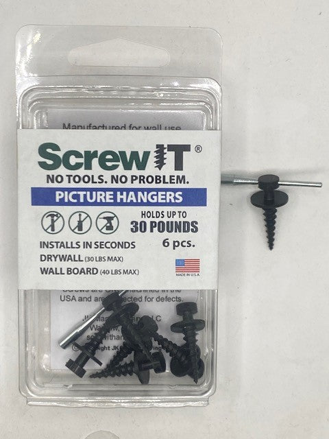 "Screw It" Picture Hanger Screw Holds 30 pounds