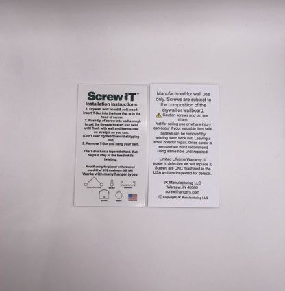 "Screw It" Picture Hanger 20 Lbs. Drywall